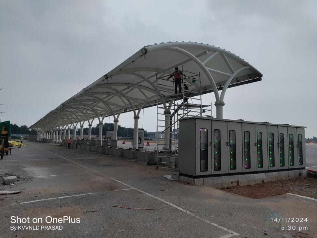 Tensile roofing project