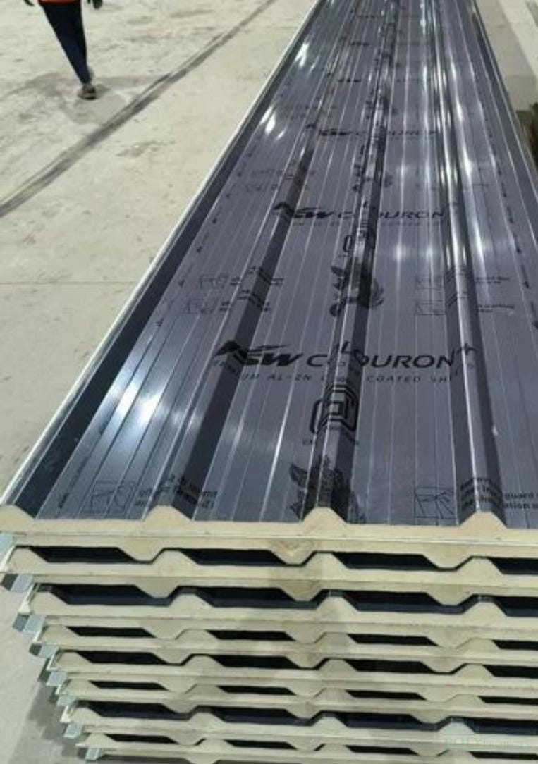 PUF insulated roofing panel application