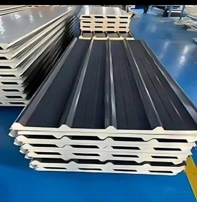 PUF insulated roofing panel application