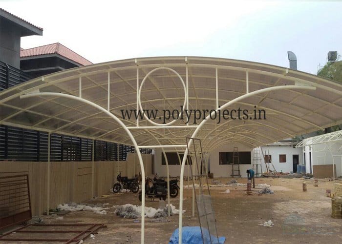 Car parking roofing structure
