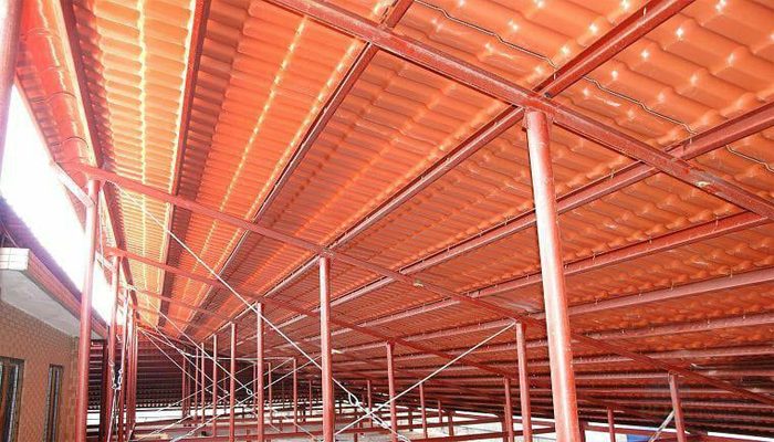 UPVC roofing sheet installation